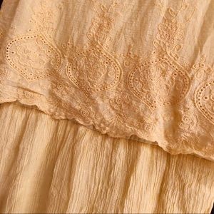 Yellow Embroidered Spring Dress